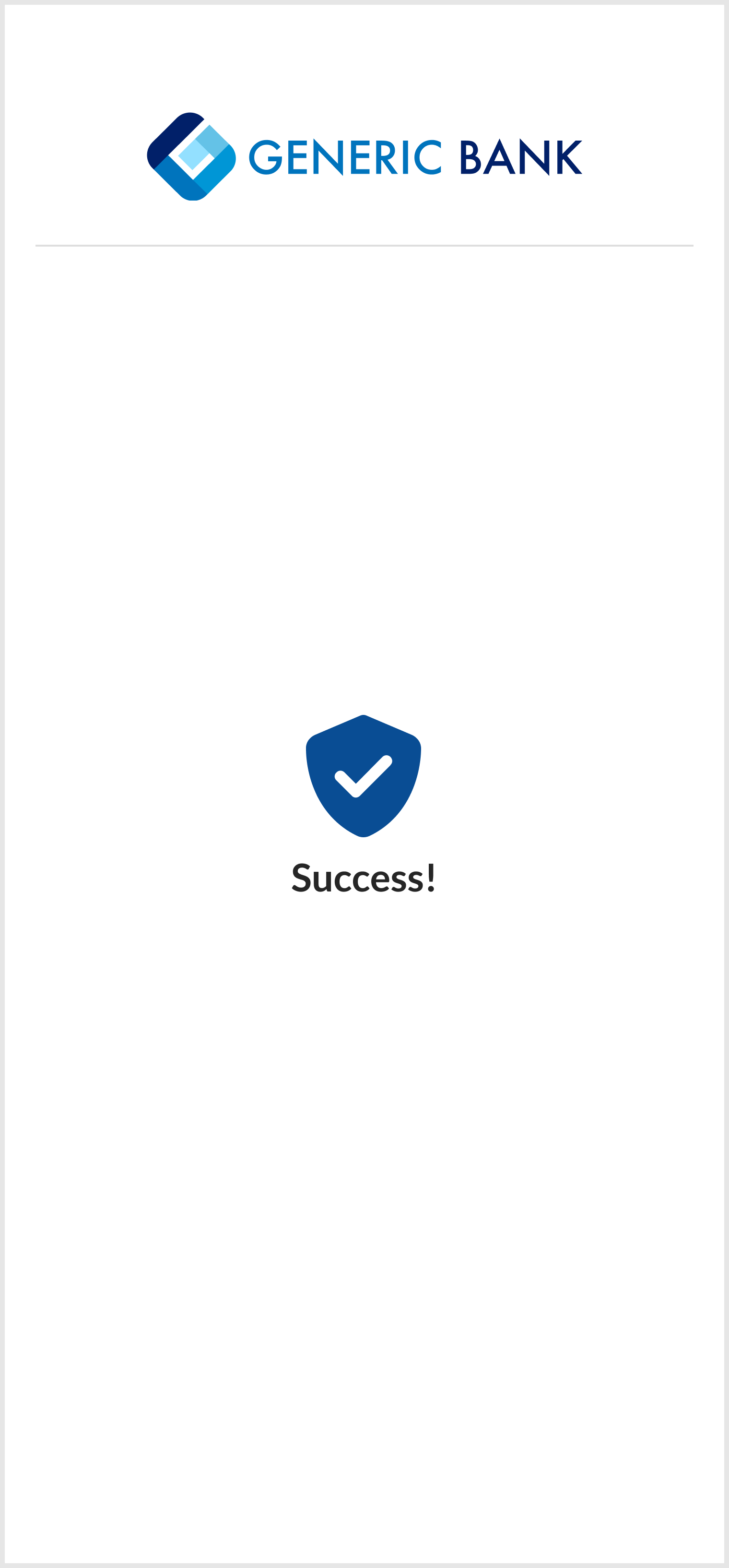 FastLink Success screen - Existing